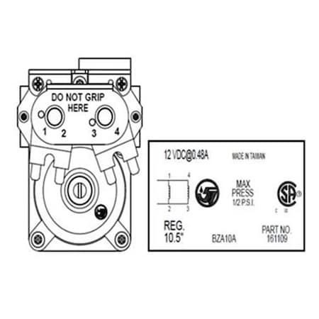 Suburban Mfg SUBURBAN MFG 521073 Gas Valve Solenoid S6U-521073